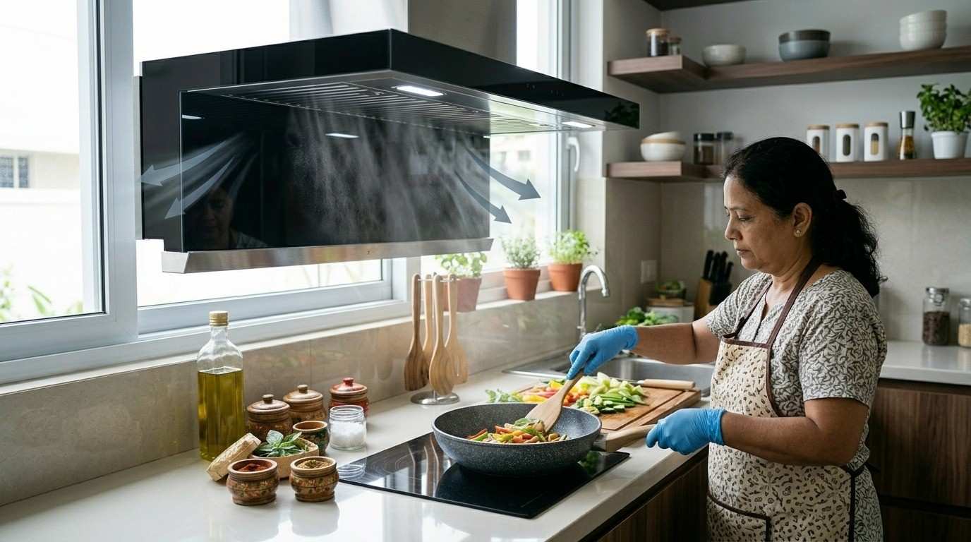 kelebihan dan kekurangan cooker hood tanpa cerobong untuk dapur modern